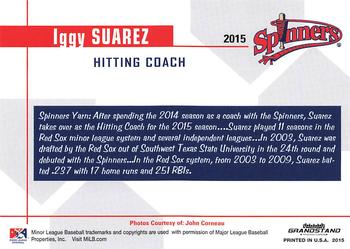 2015 Grandstand Lowell Spinners #NNO Iggy Suarez Back