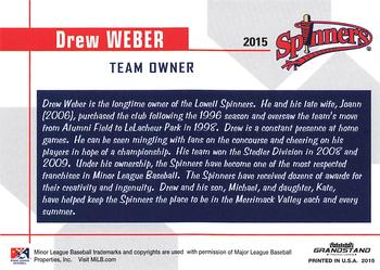 2015 Grandstand Lowell Spinners #NNO Drew Weber Back
