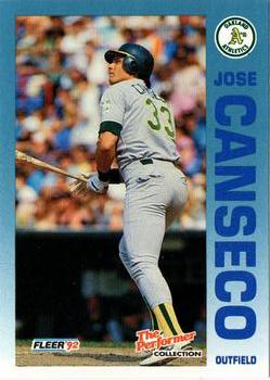 1992 Fleer 7-Eleven/Citgo The Performer #13 Jose Canseco Front