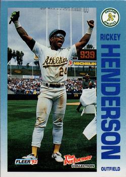 1992 Fleer 7-Eleven/Citgo The Performer #17 Rickey Henderson Front