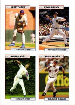 2005 Bazooka - 4-on-1 Stickers #31 Travis Hafner / Kerry Wood / Kevin Brown / Moises Alou Front