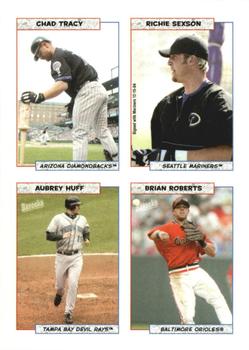 2005 Bazooka - 4-on-1 Stickers #33 Chad Tracy / Aubrey Huff / Richie Sexson / Brian Roberts Front