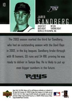 2004 Upper Deck First Pitch #10 Jared Sandberg Back