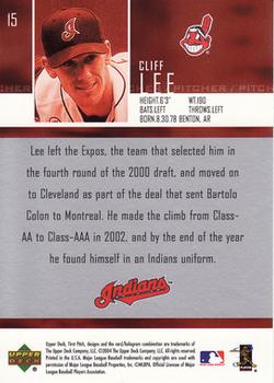 2004 Upper Deck First Pitch #15 Cliff Lee Back