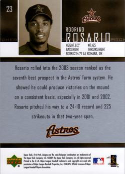 2004 Upper Deck First Pitch #23 Rodrigo Rosario Back