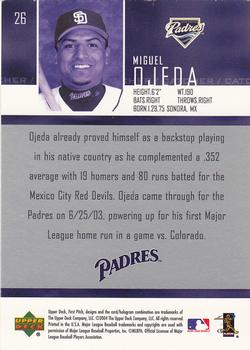 2004 Upper Deck First Pitch #26 Miguel Ojeda Back