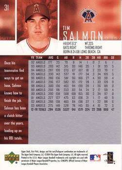 2004 Upper Deck First Pitch #31 Tim Salmon Back