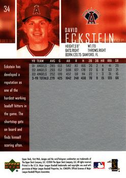 2004 Upper Deck First Pitch #34 David Eckstein Back
