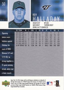 2004 Upper Deck First Pitch #50 Roy Halladay Back
