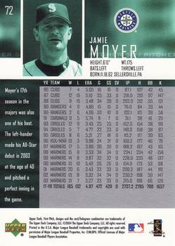 2004 Upper Deck First Pitch #72 Jamie Moyer Back