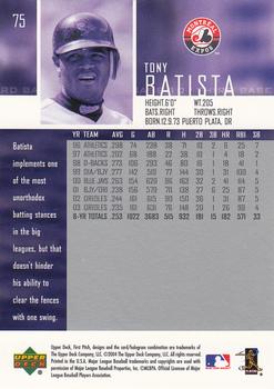 2004 Upper Deck First Pitch #75 Tony Batista Back