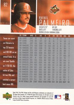 2004 Upper Deck First Pitch #82 Rafael Palmeiro Back