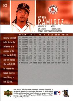 2004 Upper Deck First Pitch #93 Manny Ramirez Back