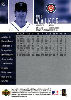 2004 Upper Deck First Pitch #95 Todd Walker Back
