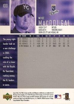 2004 Upper Deck First Pitch #100 Mike MacDougal Back