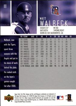 2004 Upper Deck First Pitch #111 Matt Walbeck Back