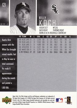 2004 Upper Deck First Pitch #121 Billy Koch Back