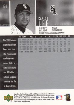 2004 Upper Deck First Pitch #124 Carlos Lee Back