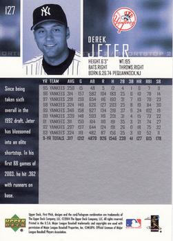 2004 Upper Deck First Pitch #127 Derek Jeter Back