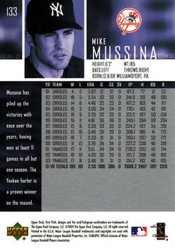 2004 Upper Deck First Pitch #133 Mike Mussina Back