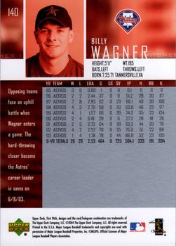 2004 Upper Deck First Pitch #140 Billy Wagner Back