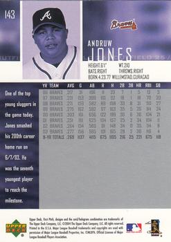 2004 Upper Deck First Pitch #143 Andruw Jones Back
