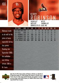 2004 Upper Deck First Pitch #166 Kerry Robinson Back
