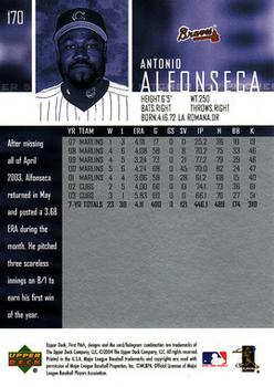 2004 Upper Deck First Pitch #170 Antonio Alfonseca Back