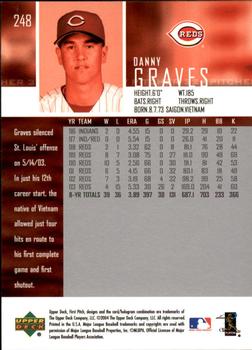 2004 Upper Deck First Pitch #248 Danny Graves Back