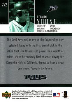 2004 Upper Deck First Pitch #272 Delmon Young Back