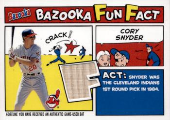 2005 Bazooka - Fun Facts Relics #FF-CS Cory Snyder Front