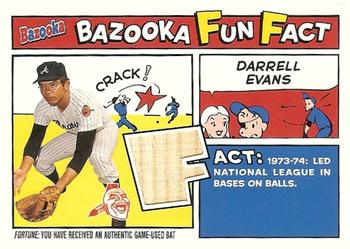 2005 Bazooka - Fun Facts Relics #FF-DE Darrell Evans Front