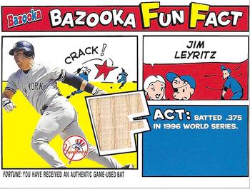 2005 Bazooka - Fun Facts Relics #FF-JL Jim Leyritz Front