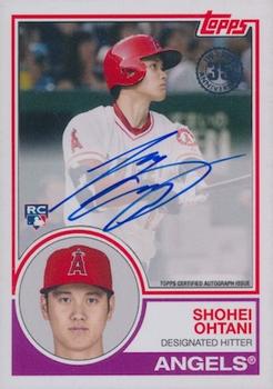 2018 Topps - 1983 Topps Baseball 35th Anniversary Autographs (Series Two) #83A-SO Shohei Ohtani Front