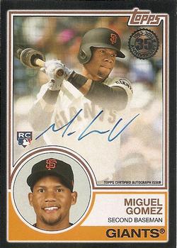 2018 Topps - 1983 Topps Baseball 35th Anniversary Autographs Black (Series Two) #83A-MO Miguel Gomez Front