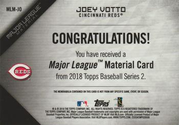 2018 Topps - Major League Material Relics (Series 2) #MLM-JO Joey Votto Back