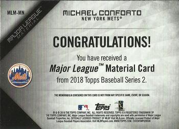 2018 Topps - Major League Material Relics (Series 2) #MLM-MN Michael Conforto Back