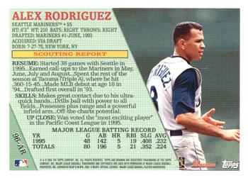 2005 Bowman - A-Rod Throwback #96-AR Alex Rodriguez Back