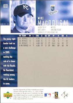 2004 Upper Deck - High Gloss #100 Mike MacDougal Back