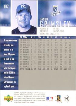 2004 Upper Deck - High Gloss #102 Jason Grimsley Back