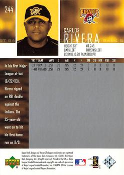 2004 Upper Deck - High Gloss #244 Carlos Rivera Back