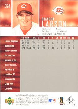 2004 Upper Deck - High Gloss #324 Brandon Larson Back