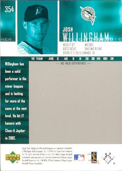 2004 Upper Deck - High Gloss #354 Josh Willingham Back