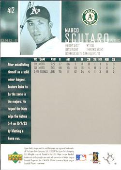 2004 Upper Deck - High Gloss #412 Marco Scutaro Back