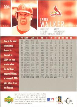 2004 Upper Deck - High Gloss #554 Larry Walker Back