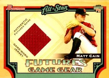 2005 Bowman - Futures Game Gear Jersey Relics #FGG-MC Matt Cain Front