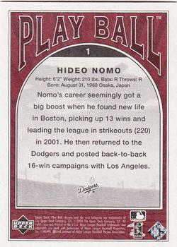 2004 Upper Deck Play Ball #1 Hideo Nomo Back