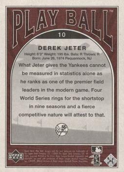 2004 Upper Deck Play Ball #10 Derek Jeter Back