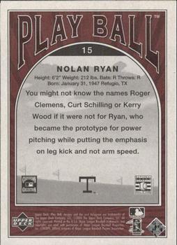 2004 Upper Deck Play Ball #15 Nolan Ryan Back