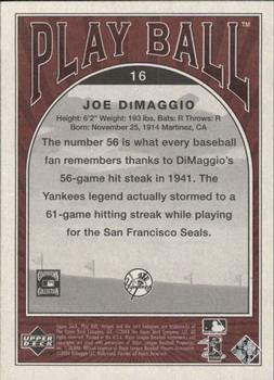 2004 Upper Deck Play Ball #16 Joe DiMaggio Back